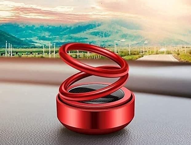 Solar-Powered Rotating Car & Room Air Freshener – Long-Lasting French Organic Fragrance (Pack of 1)