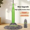 Self-twisting Water Rotating Mop | 360° Rotating Microfiber Head | Adjustable Steel Handle
