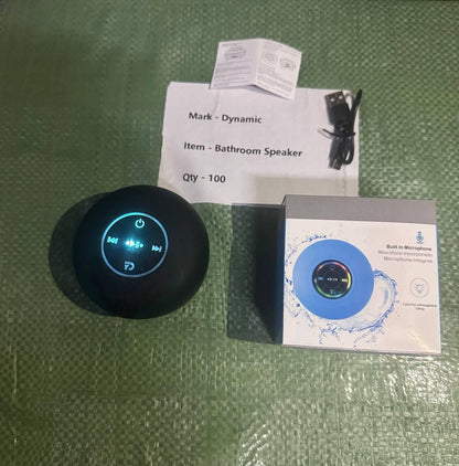 Large Suction Cup Waterproof Bluetooth Speaker – Portable Mini Speaker with LED Light Show (Pack of 1, Assorted Color)