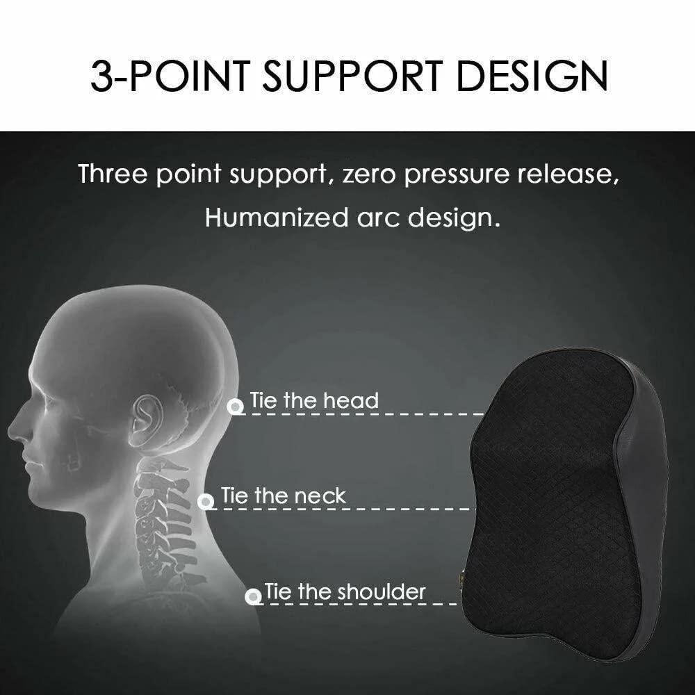 Support Neck Pillow for Car & Office Chair – Memory Foam Comfort