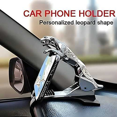 Jaguar Car Mobile Phone Mount Stand – 360° Rotation Adjustable Clip Holder (Assorted Colors)