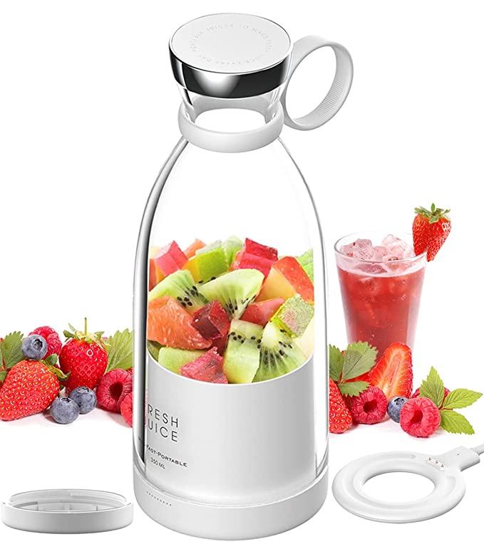 Portable Wireless Mini Blender Juicer – 400ml, 4-Blade Smoothie & Shake Maker