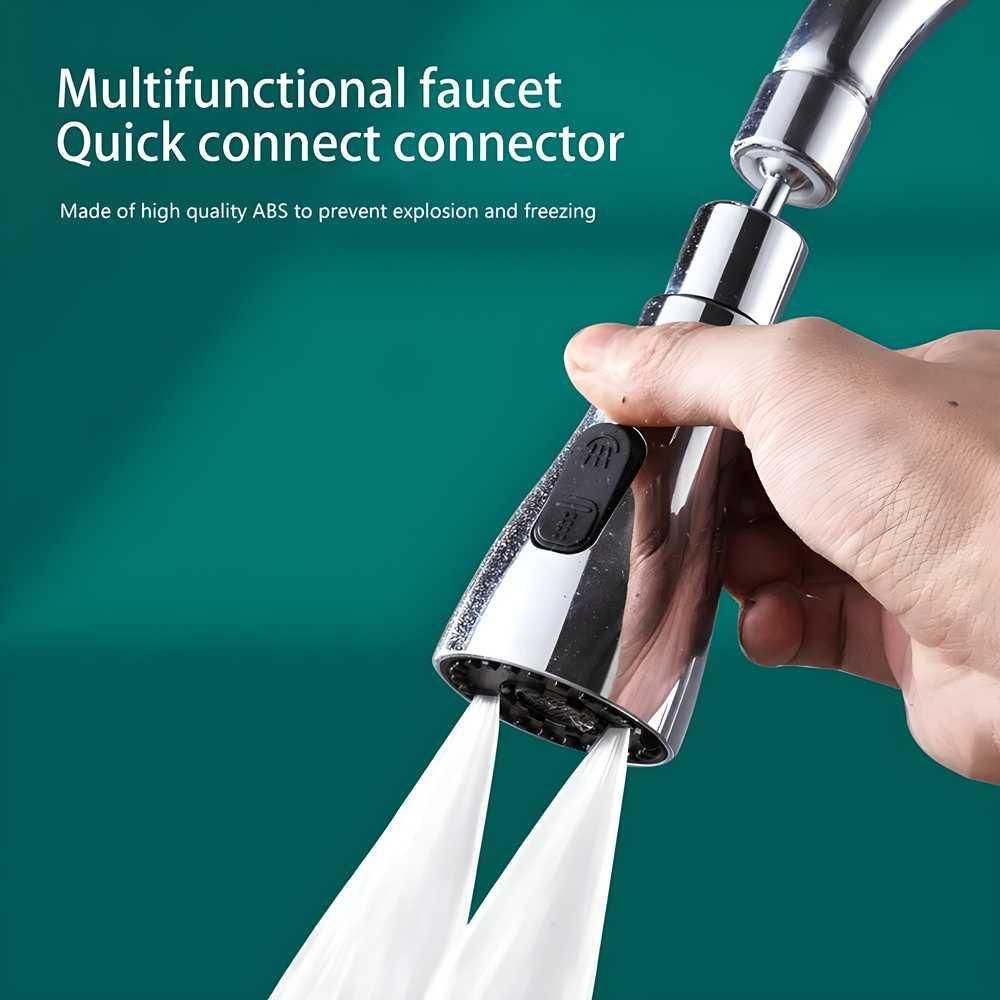 3 Modes Kitchen Sink Faucet | Stainless Steel | Polished Chrome | Adjustable Flow Rate