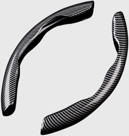 New Carbon Fiber ABS Texture Steering Wheel Grip Cover for Cars – Durable & Stylish