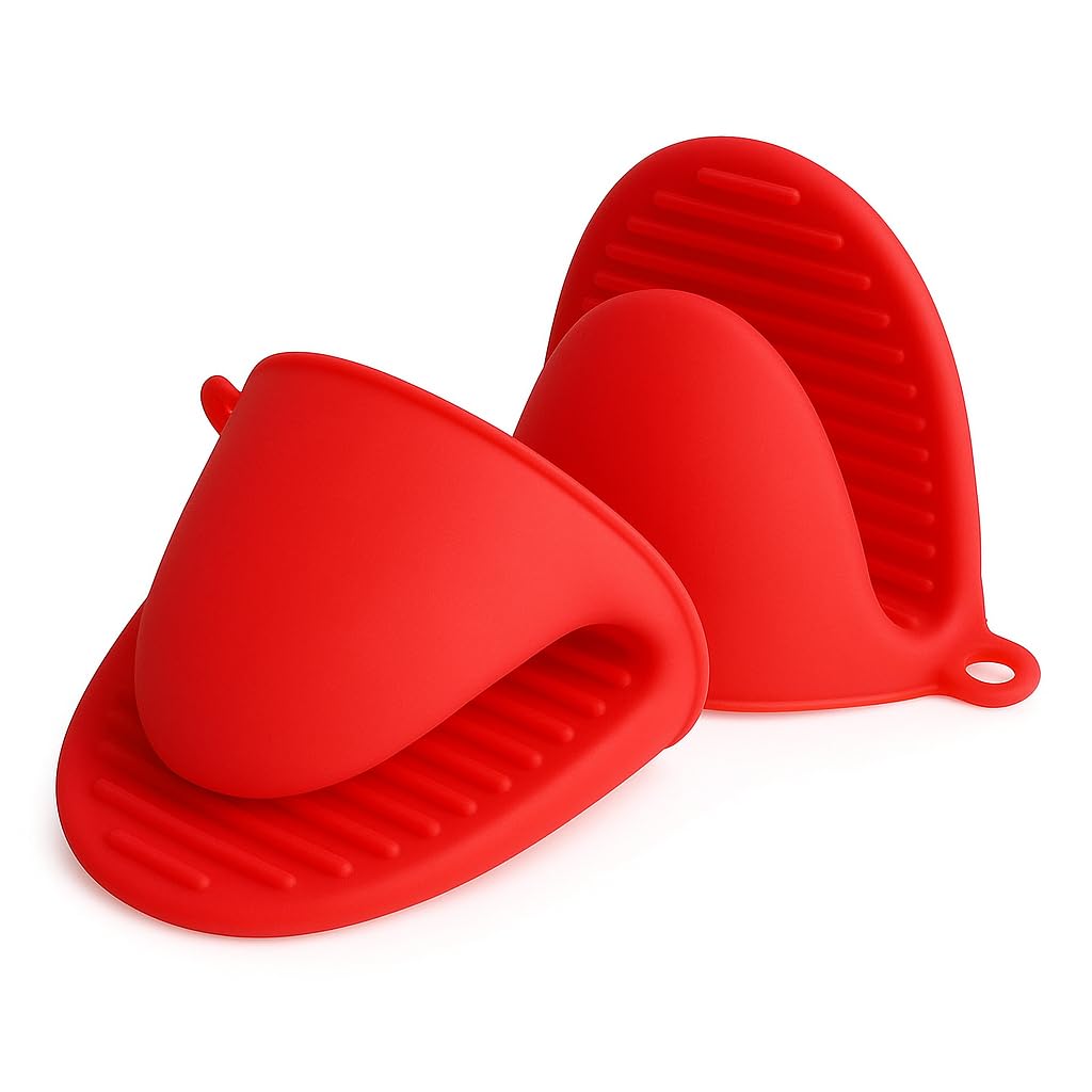 Heatproof Silicone Pot Grips – Non-Slip Holders for Hot Pans & Utensils (1 Set, Random Color)