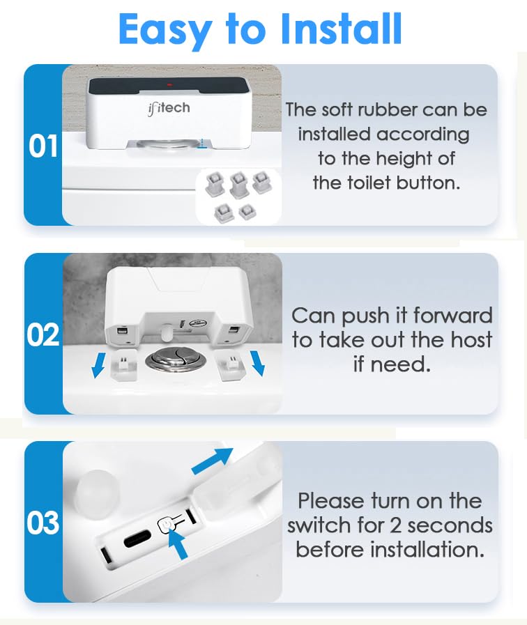 Automatic Flush Device for Commode: Infrared Sensor Auto Flush, USB Rechargeable, Waterproof