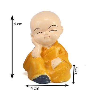Buddha Monk Set of 1 Statue Figurines Home Decor