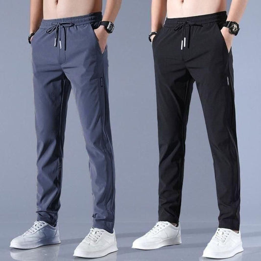 Combo of Men’s NS Lycra Track Pants – Regular Fit, Solid, Drawstring Closure (Pack of 2, Multicolor)