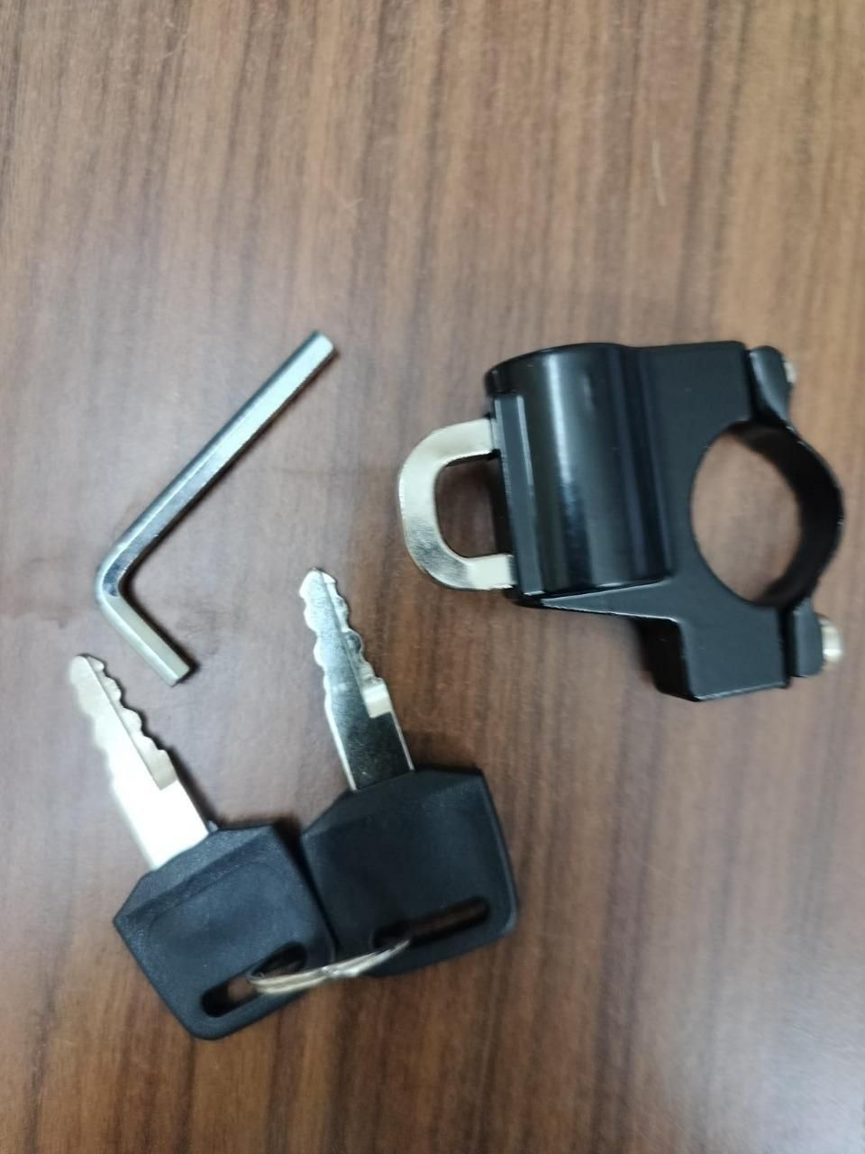 Anti-Theft Helmet Security Lock – Durable Metal Safety Lock for Bikes & Motorcycles (Pack of 1)