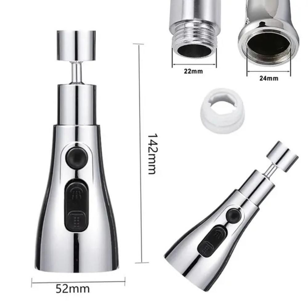 3 Modes Kitchen Sink Faucet | Stainless Steel | Polished Chrome | Adjustable Flow Rate