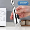 3 Modes Kitchen Sink Faucet | Stainless Steel | Polished Chrome | Adjustable Flow Rate
