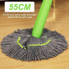 Self-twisting Water Rotating Mop | 360° Rotating Microfiber Head | Adjustable Steel Handle