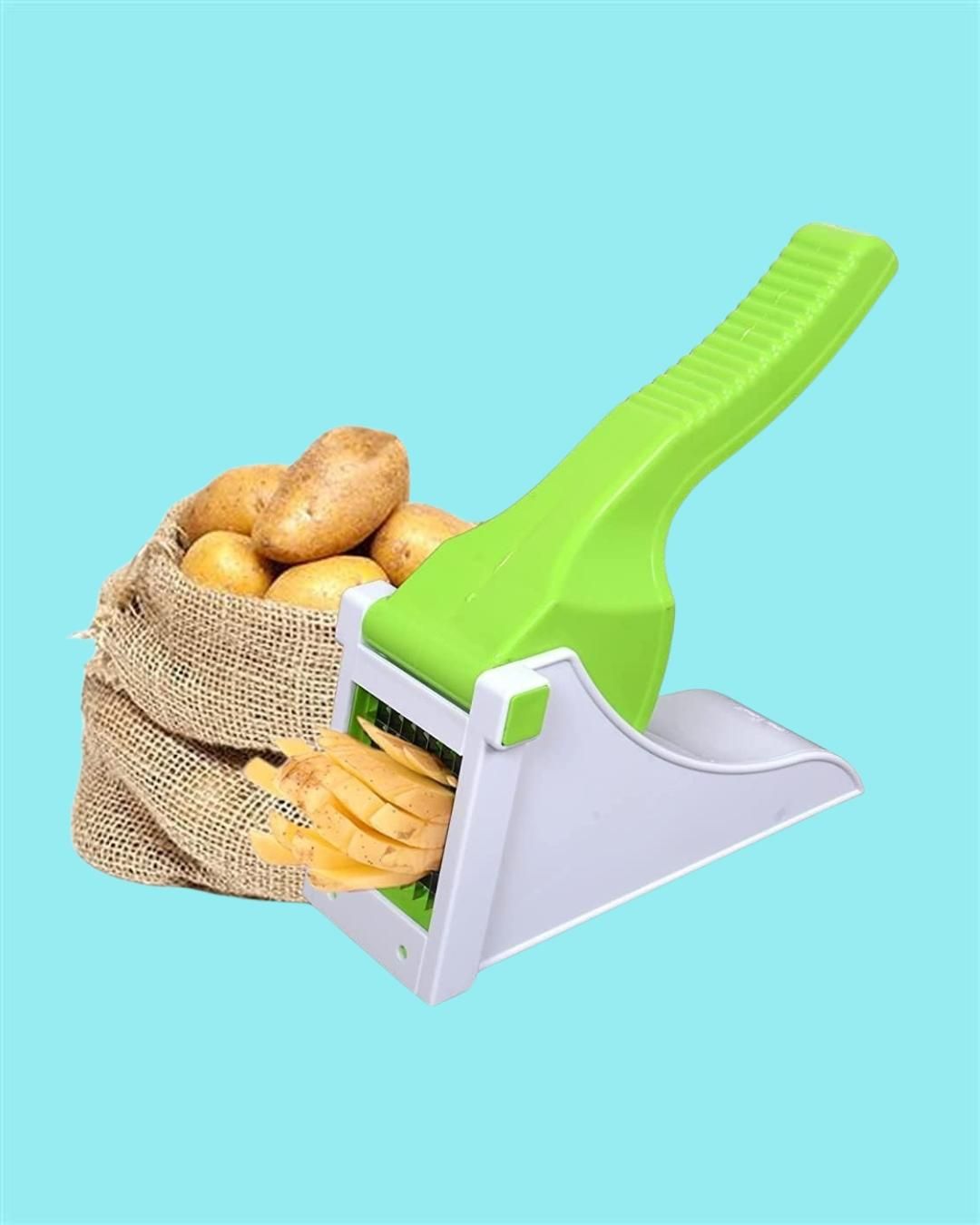 Heavy Duty Vegetable Slicer Dicer – Stainless Steel Blades & Extended Handle