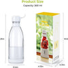 Portable Wireless Mini Blender Juicer – 400ml, 4-Blade Smoothie & Shake Maker