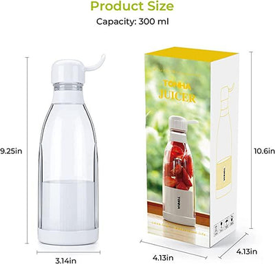 Portable Wireless Mini Blender Juicer – 400ml, 4-Blade Smoothie & Shake Maker