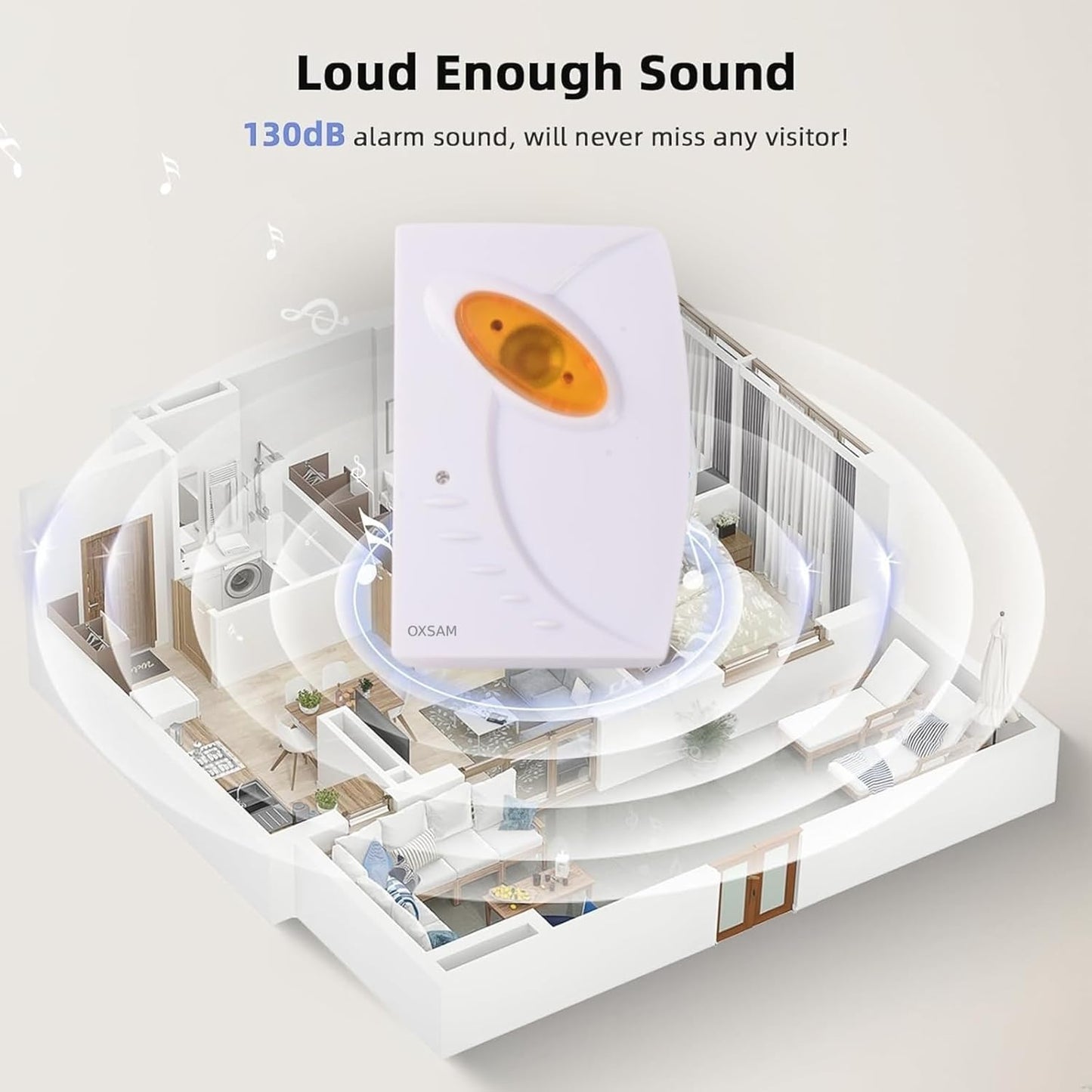 Wireless Doorbell - 1000Ft Range, 32 Chimes, Battery-Powered with LED Flash for Home/Office/Shop