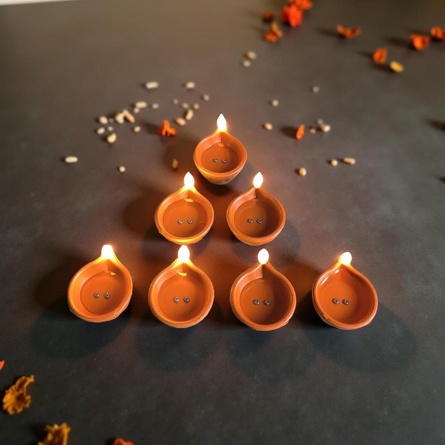 Led Sensor Water Diya Pack of 6 | पानी से जलने वाला दिया