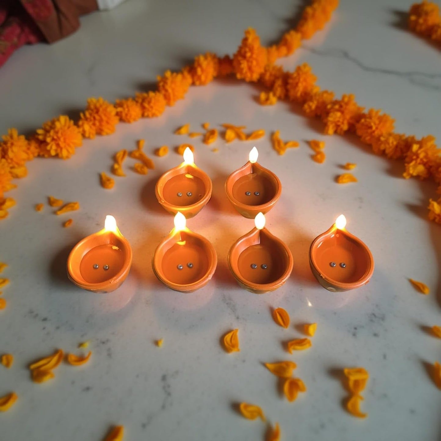 Led Sensor Water Diya Pack of 6 | पानी से जलने वाला दिया