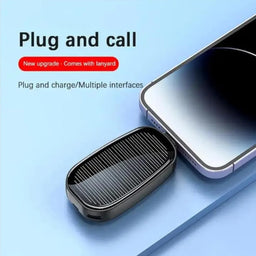 1500mAh Solar Power Bank Keychain - Portable Solar Charger with Carabiner, Type-C for Phones (Emergency Backup)