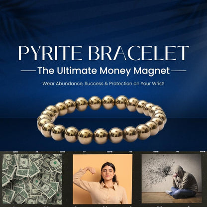 Golden Pyrite Bracelet – 8mm Bead Bracelet for Style & Energy (Pack of 1)