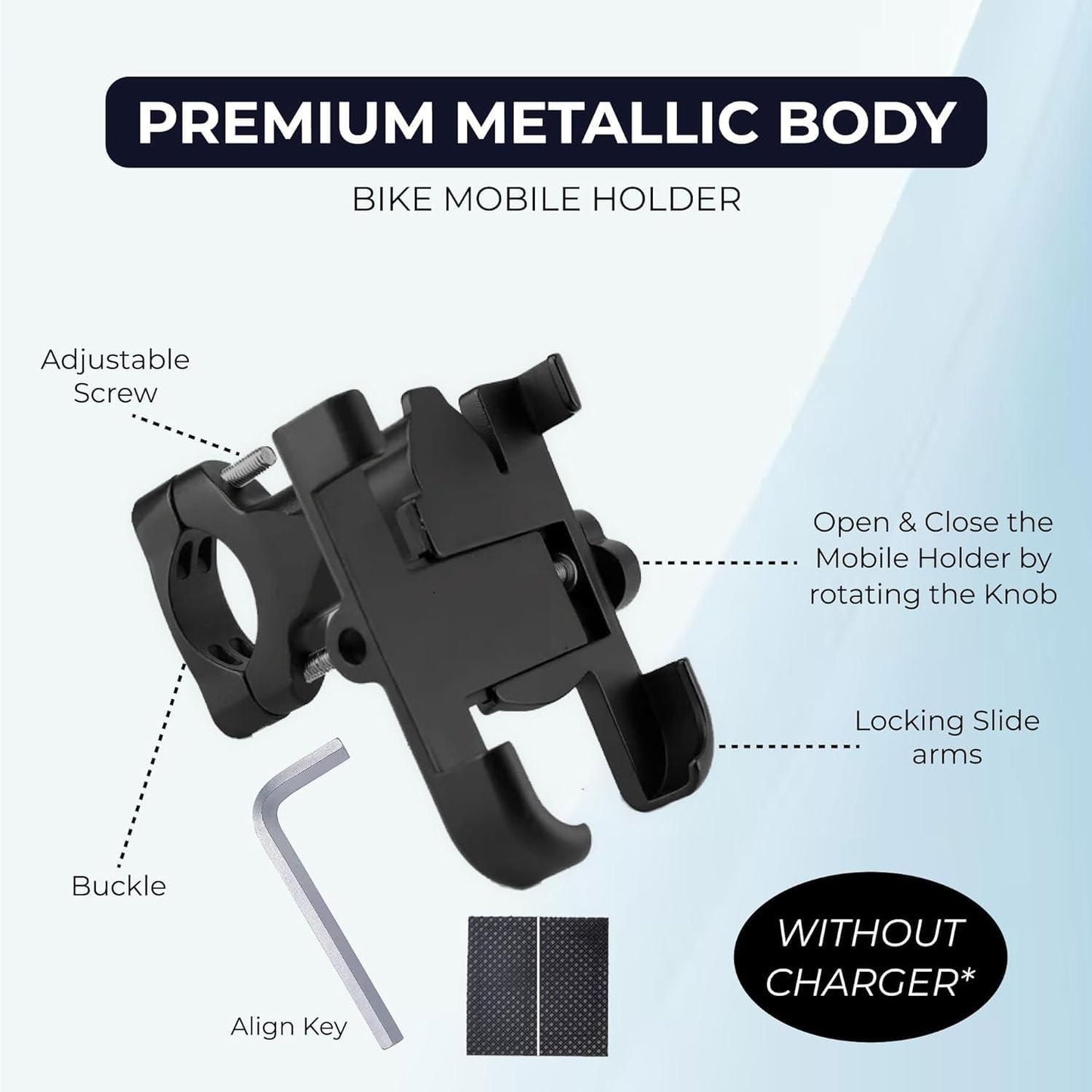 Golden Wings Universal Bike Handlebar – Hand Guard with Mobile Holder for Secure & Safe Cycling (Pack of 1, Random Color)