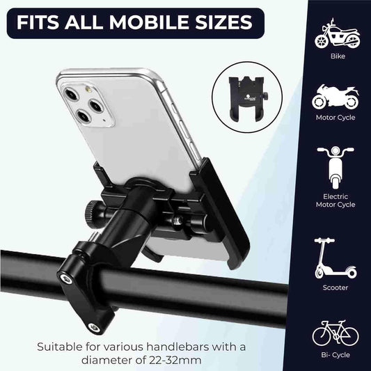 Golden Wings Universal Bike Handlebar – Hand Guard with Mobile Holder for Secure & Safe Cycling (Pack of 1, Random Color)