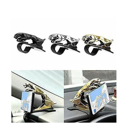 Jaguar Design HUD Car Mobile Phone Holder – 360° Rotatable Dashboard Mount