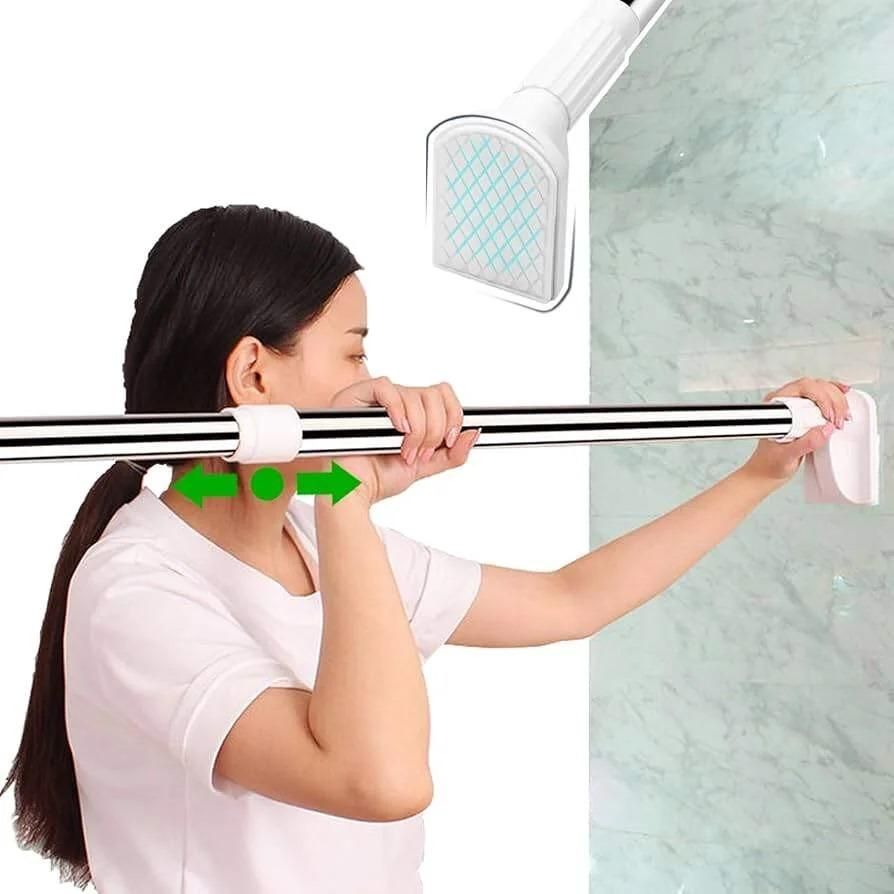 Drill-Free Multifunctional Adjustable Stainless Steel Rod | Tension Shower Curtain Rod | Easy Install