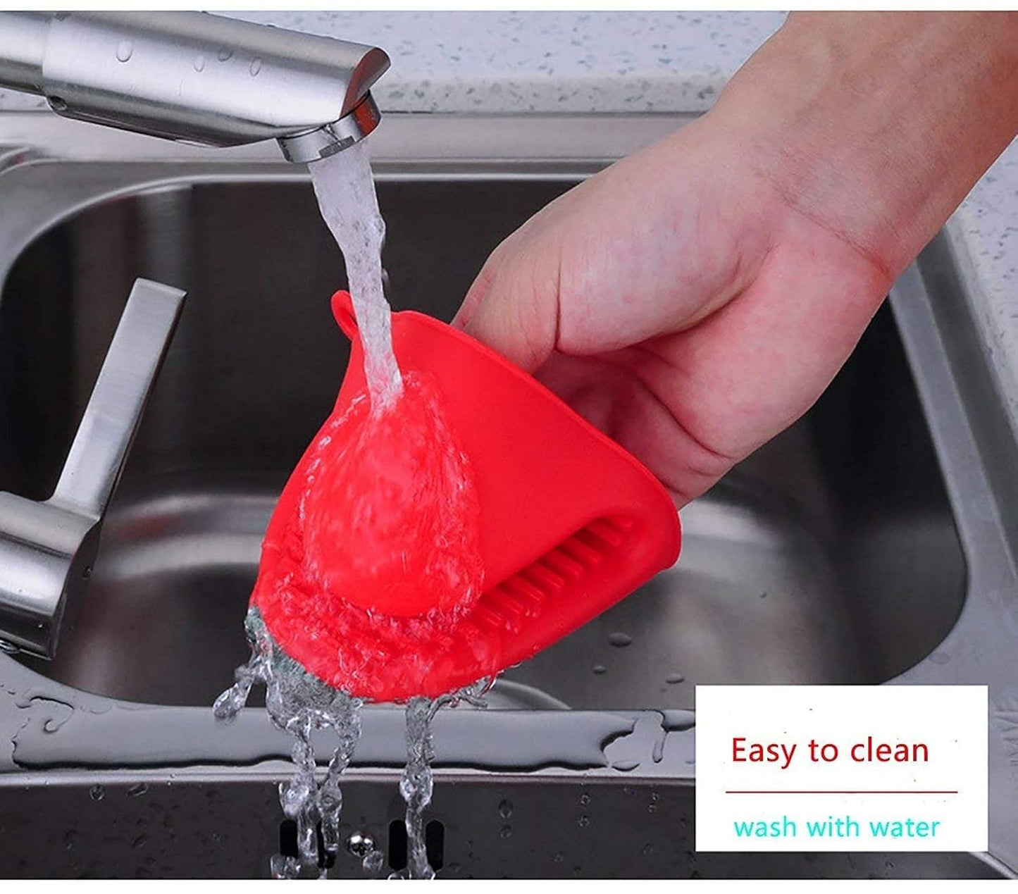 Heatproof Silicone Pot Grips – Non-Slip Holders for Hot Pans & Utensils (1 Set, Random Color)