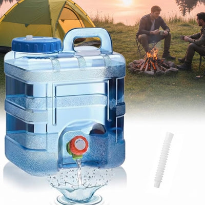 15L Portable Camping Water Can with Tap - Leakproof Dispenser Barrel for Hiking, Picnics & Travel