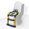 Foldable Commode Seat for Kids - Toddler Toilet Seat Adapter, Fits Standard Toilets, Boys & Girls 1+ Years (Yellow/Blue)