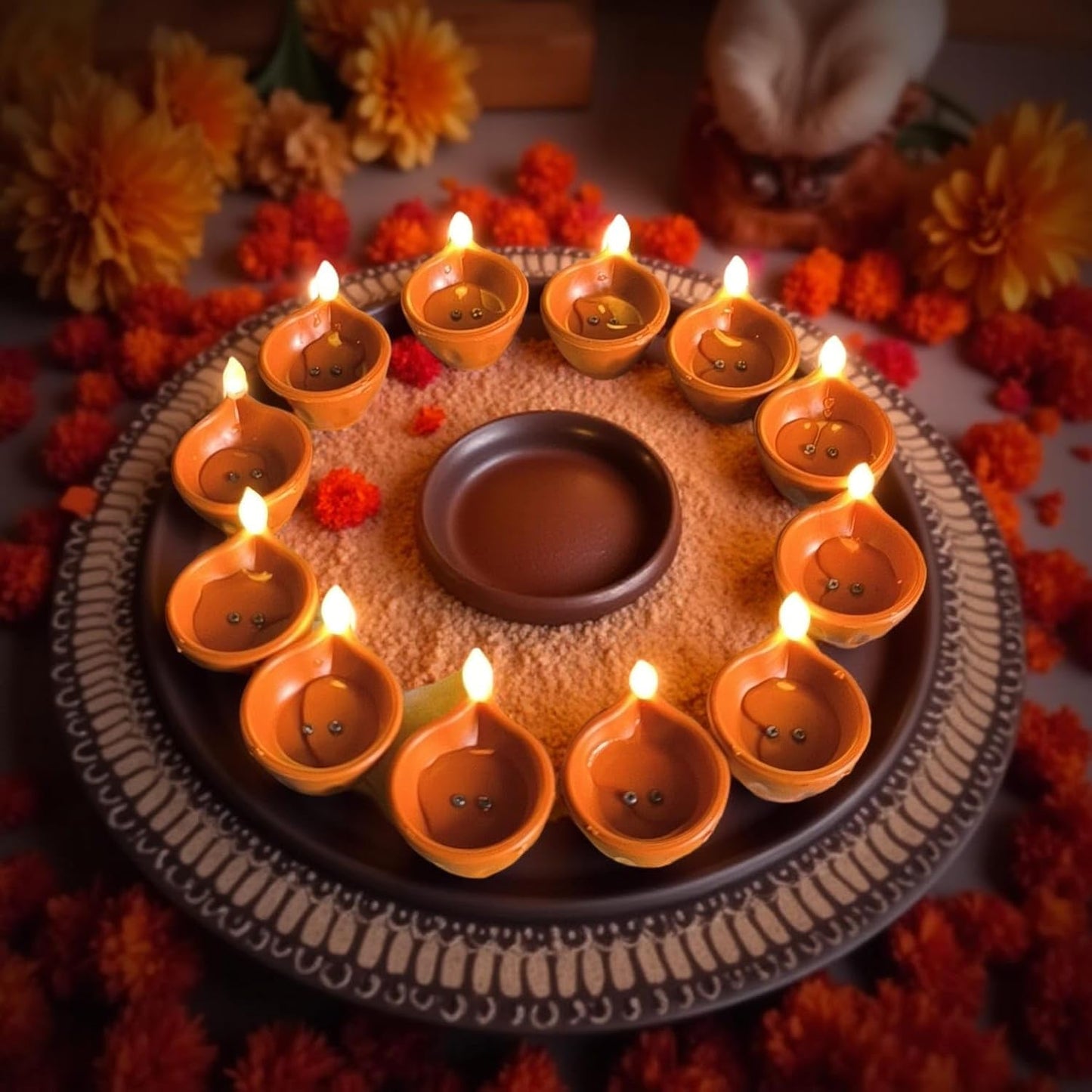 Led Sensor Water Diya Pack of 6 | पानी से जलने वाला दिया