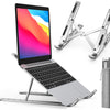 Foldable Portable Adjustable Aluminum Laptop Computer Desktop Tablet Stand, Holder Compatible with MacBook Air Pro, Dell XPS, HP, Lenovo More 10-15.6” Laptops, Silver