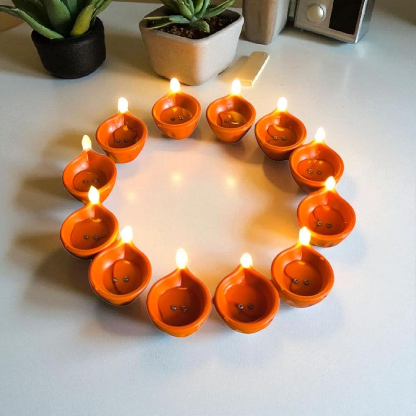 Led Sensor Water Diya Pack of 6 | पानी से जलने वाला दिया