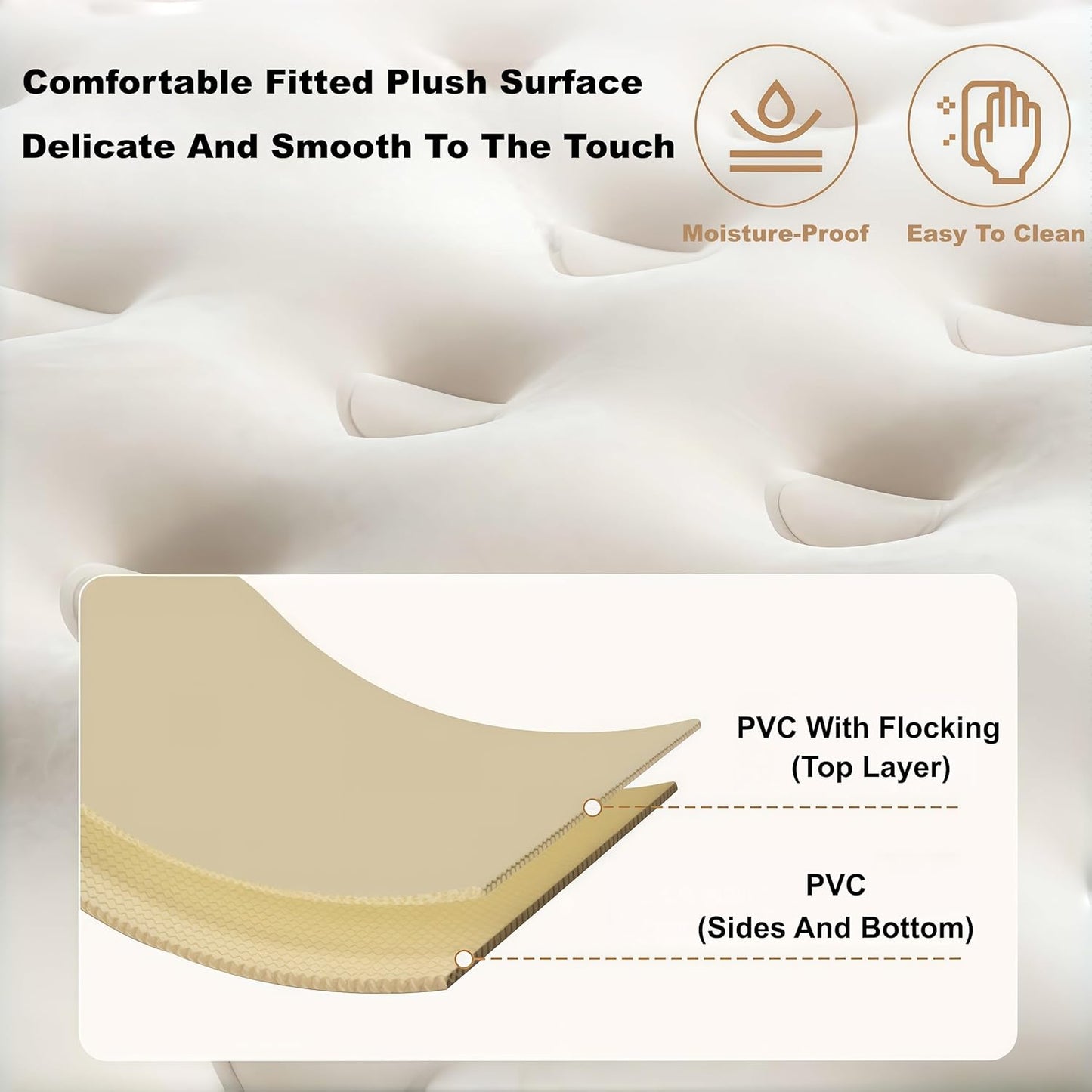 Twin Air Mattress with Built-in Cordless Pump - Removable Lithium Battery, Quick Self-Inflate, Portable for Camping, Guests, Home