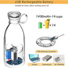 Portable Wireless Mini Blender Juicer – 400ml, 4-Blade Smoothie & Shake Maker