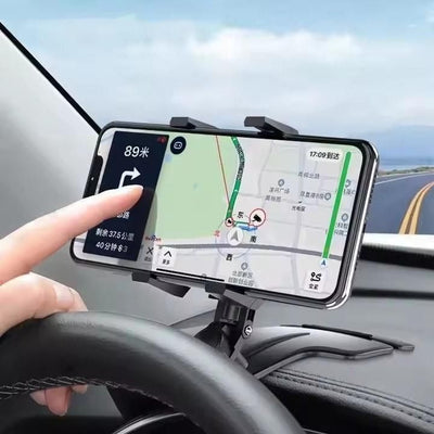 Phone Holder with 360° Free Rotation – Versatile Dashboard & Mirror Mount