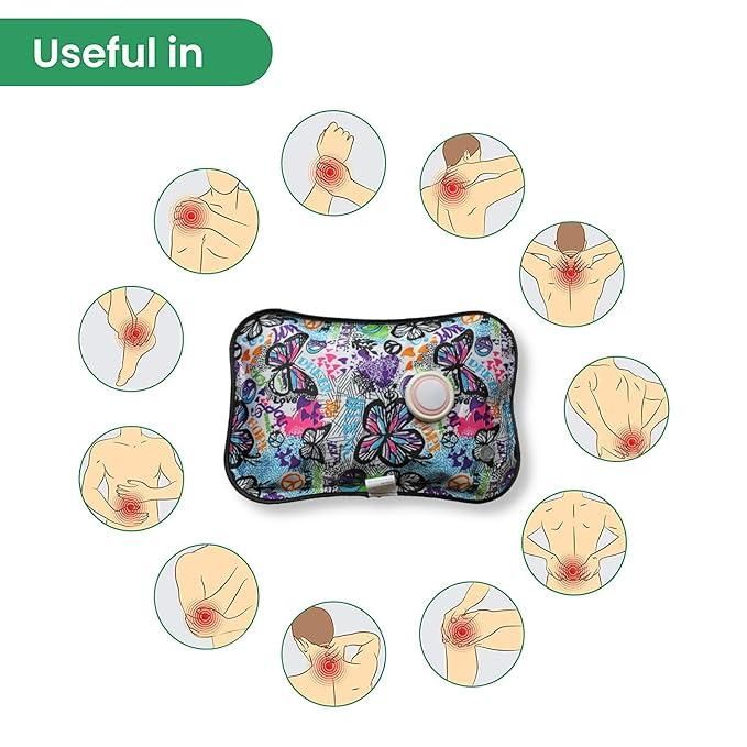 Electric Warm Bag | Hot Water Bag for Pain Relief | Rechargeable Heating Pad for Cramps, Back & Joint Pain