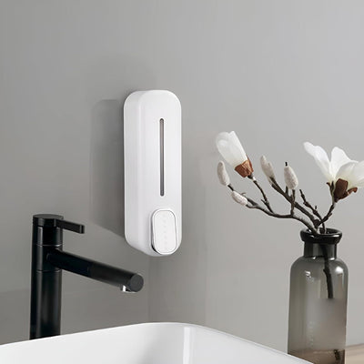 Press Wall-Mounted Manual Soap Dispenser | Durable Plastic | Easy Refill & Space-Saving