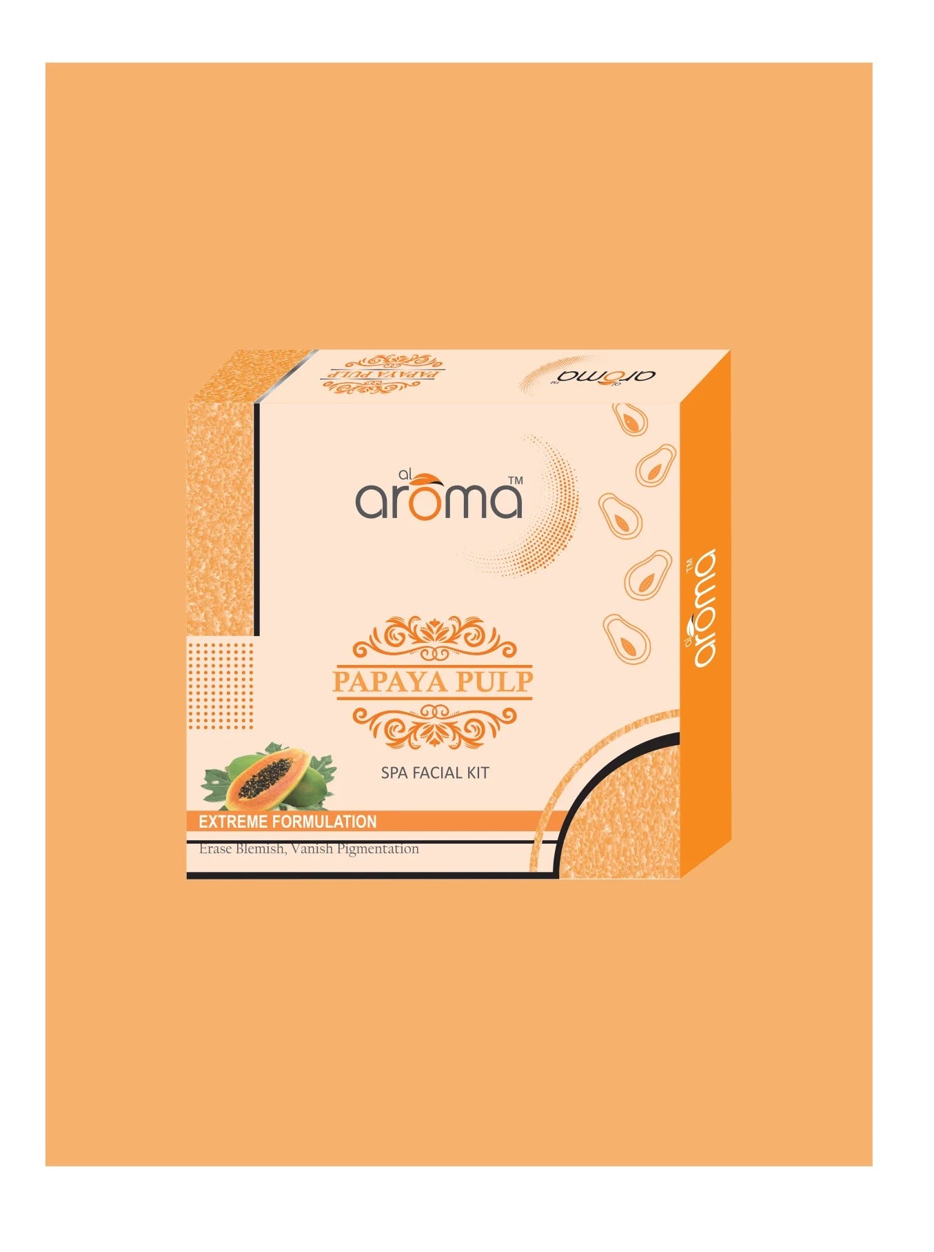 Alaroma Papaya Pulp Spa Facial Kit — Blemish Control & Skin Brightening Treatment (125 gm & 290 gm)