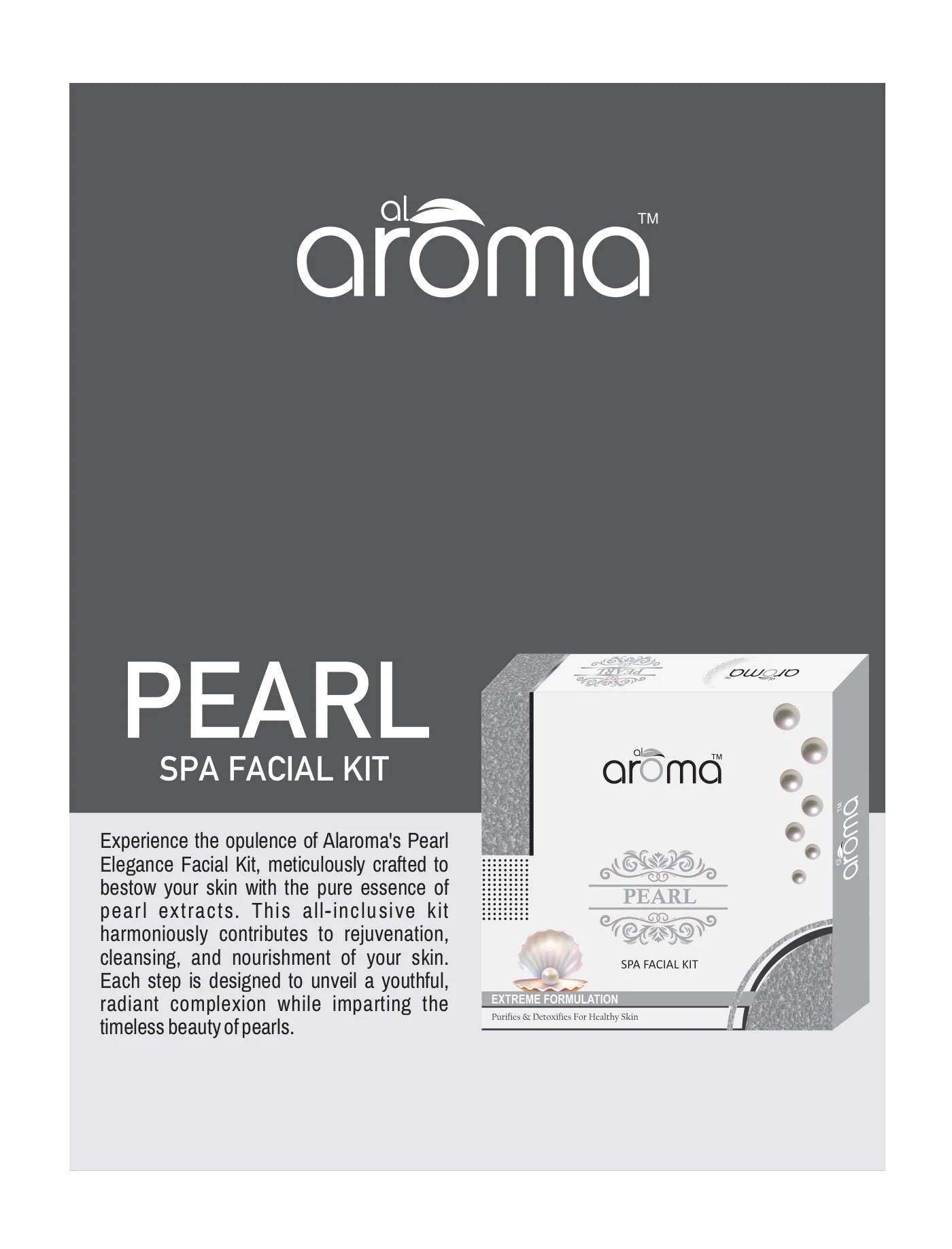 Alaroma Pearl Spa Facial Kit 125 gm — Skin Polishing & Brightening Treatment for a Luminous Glow