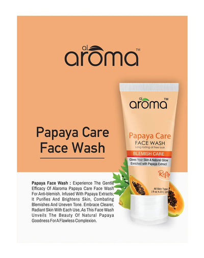 Alaroma Papaya Care Face Wash 120g — For Clear, Bright & Glowing Skin