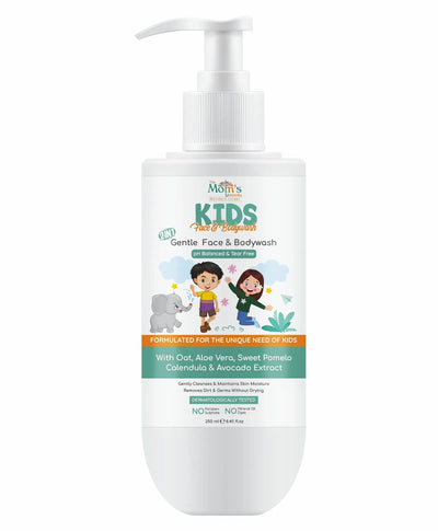 The Mom's Umbrella 2 in 1 Gentle Face and Body Wash with Oats, Aloe Vera, Sweet Pomelo Calendula & Avocado Extract - 250 ml
