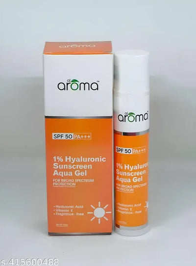 Alaroma Sunscreen Gel SPF 50 PA+++ with Hyaluronic Acid – Lightweight Hydrating Protection