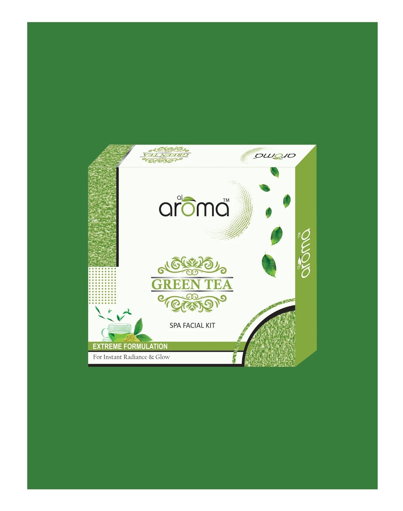 Alaroma Green Tea Spa Facial Kit — Antioxidant-Rich Detox & Skin-Calming Treatment (125 gm & 290 gm)