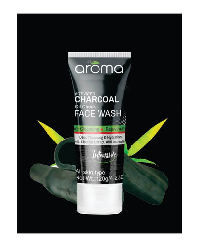Alaroma 120g Activated Charcoal Face Wash — Deep Clean & Detox for Clear Skin
