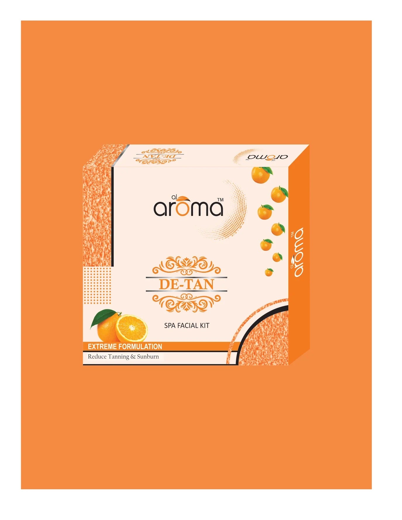 Alaroma De Tan Spa Facial Kit — Tan Removal & Skin Brightening Treatment for All Skin Types (125 gm & 290 gm)