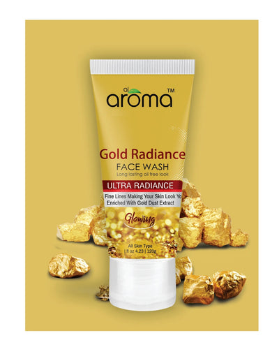 Alaroma Gold Radiance Face Wash (120g) — For Bright, Youthful & Glowing Skin