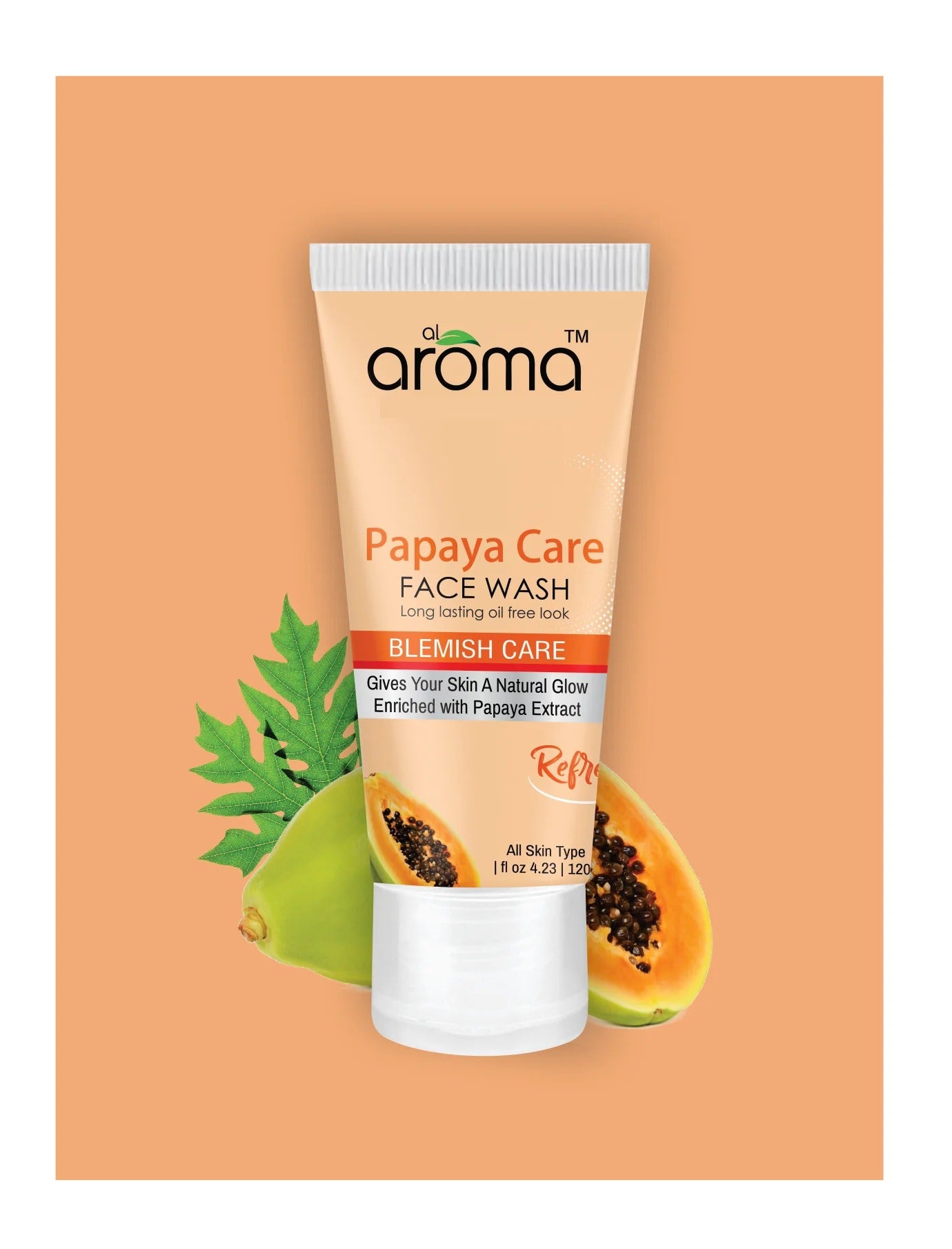 Alaroma Papaya Care Face Wash 120g — For Clear, Bright & Glowing Skin