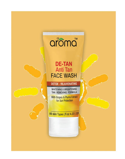 Alaroma De Tan Face Wash 120g — Tan Removal Cleanser for Brighter, Even-Toned Skin